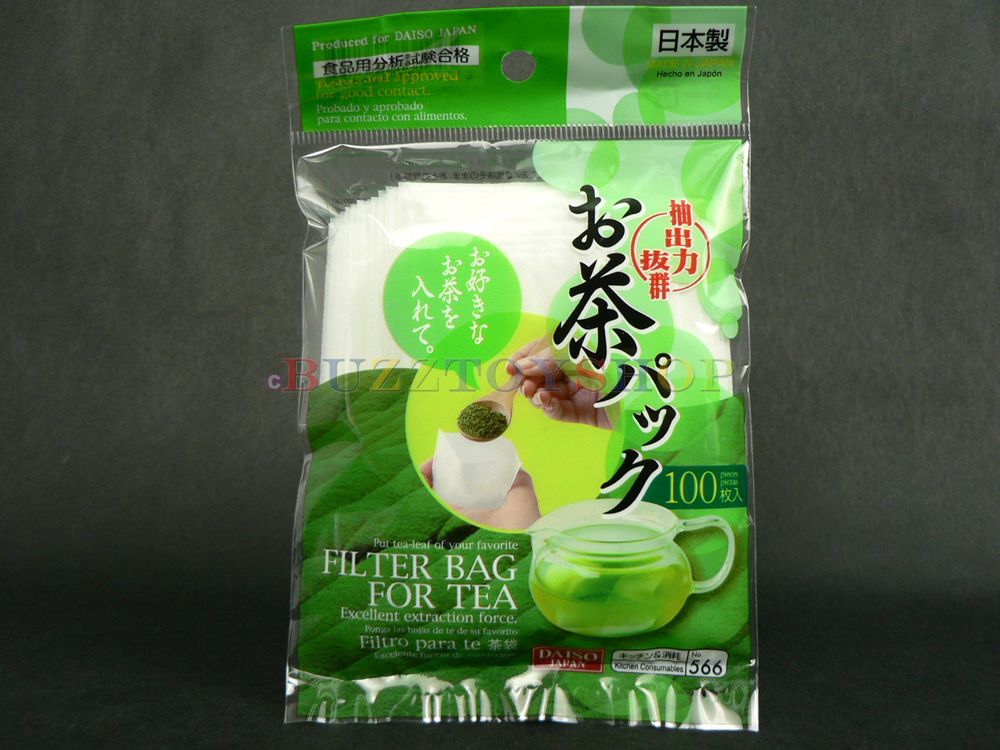 JAPAN DAISO PACK EMPTY LOOSE LEAF TEA FILTER BAG M 9.5X7CM MADE IN
